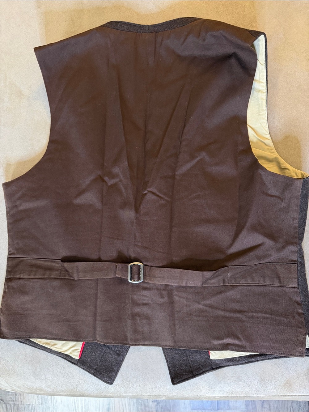 Levi's OPERATIONS Vintage Dark Brown Wool Vest with Cream Lining - Picture 4 of 4